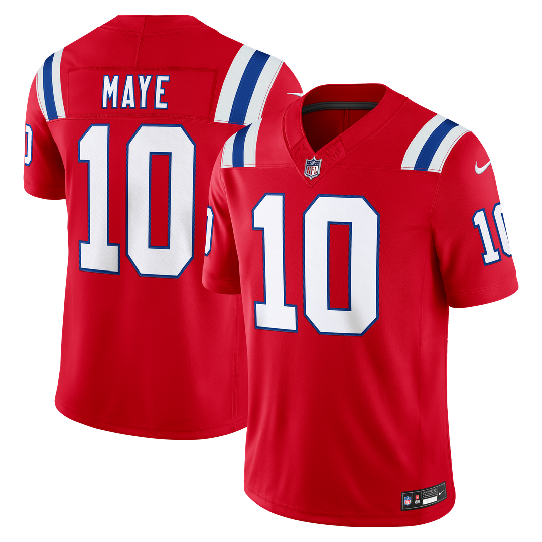 Drake Maye New England Patriots Alternate Vapor F.U.S.E. Stitched Limited Jersey - Red