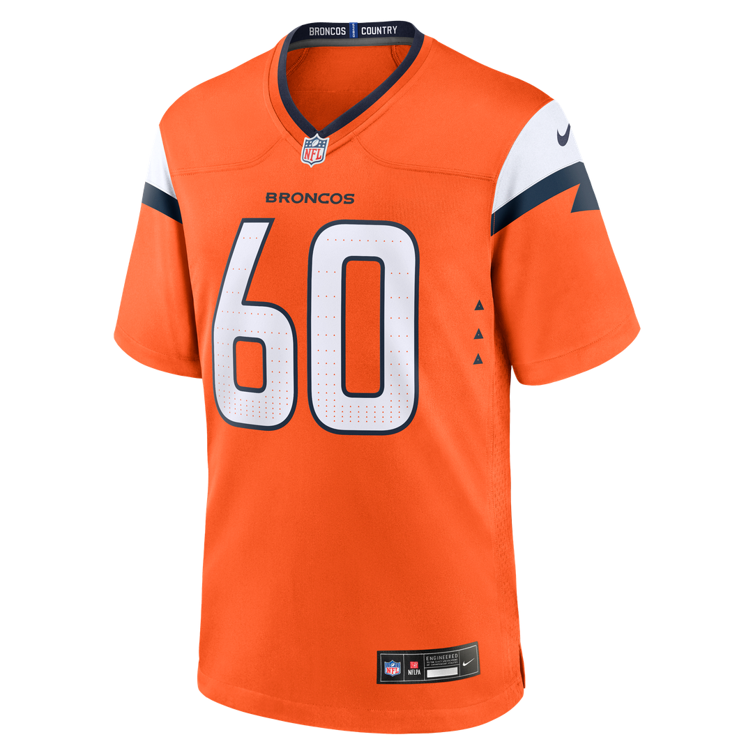 Luke Wattenberg Denver Broncos Game Jersey - Orange