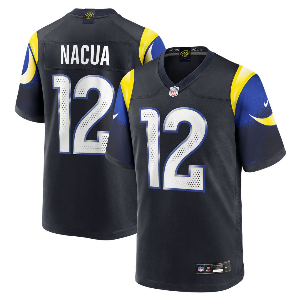 Puka Nacua Los Angeles Rams Rivalries Collection Game Jersey - Dark Blue