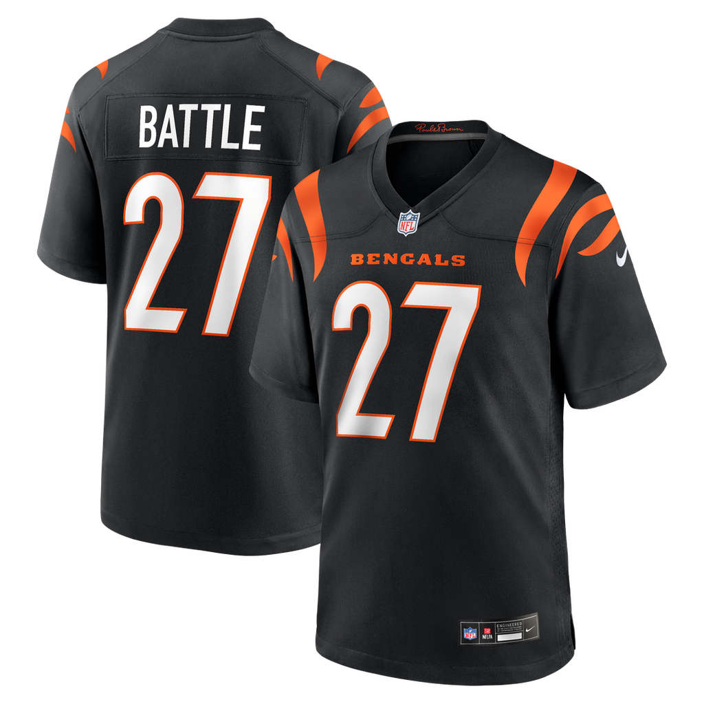 Jordan Battle Cincinnati Bengals Game Jersey - Black
