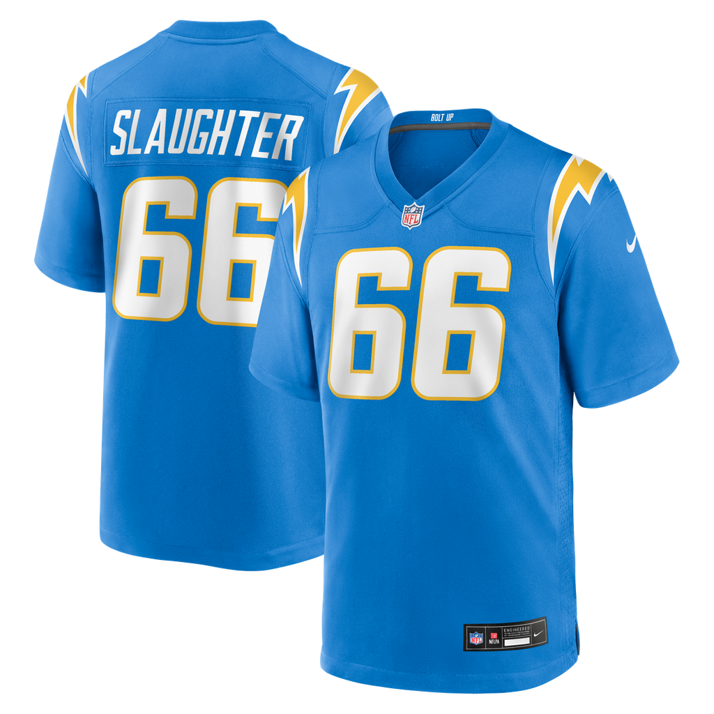 Jake Slaughter Los Angeles Chargers Game Jersey - Powder Blue
