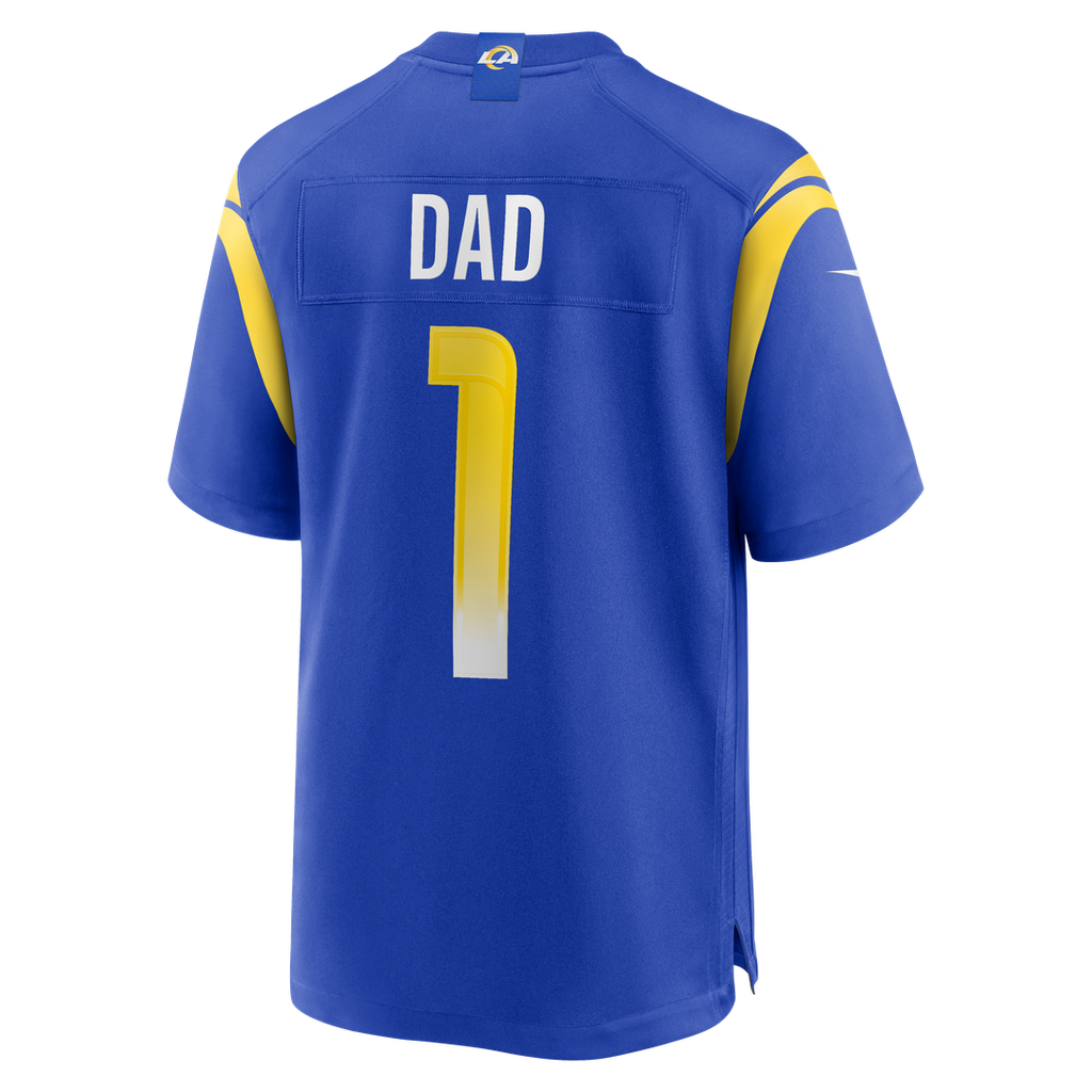 Number 1 Dad Los Angeles Rams Game Jersey - Royal Blue