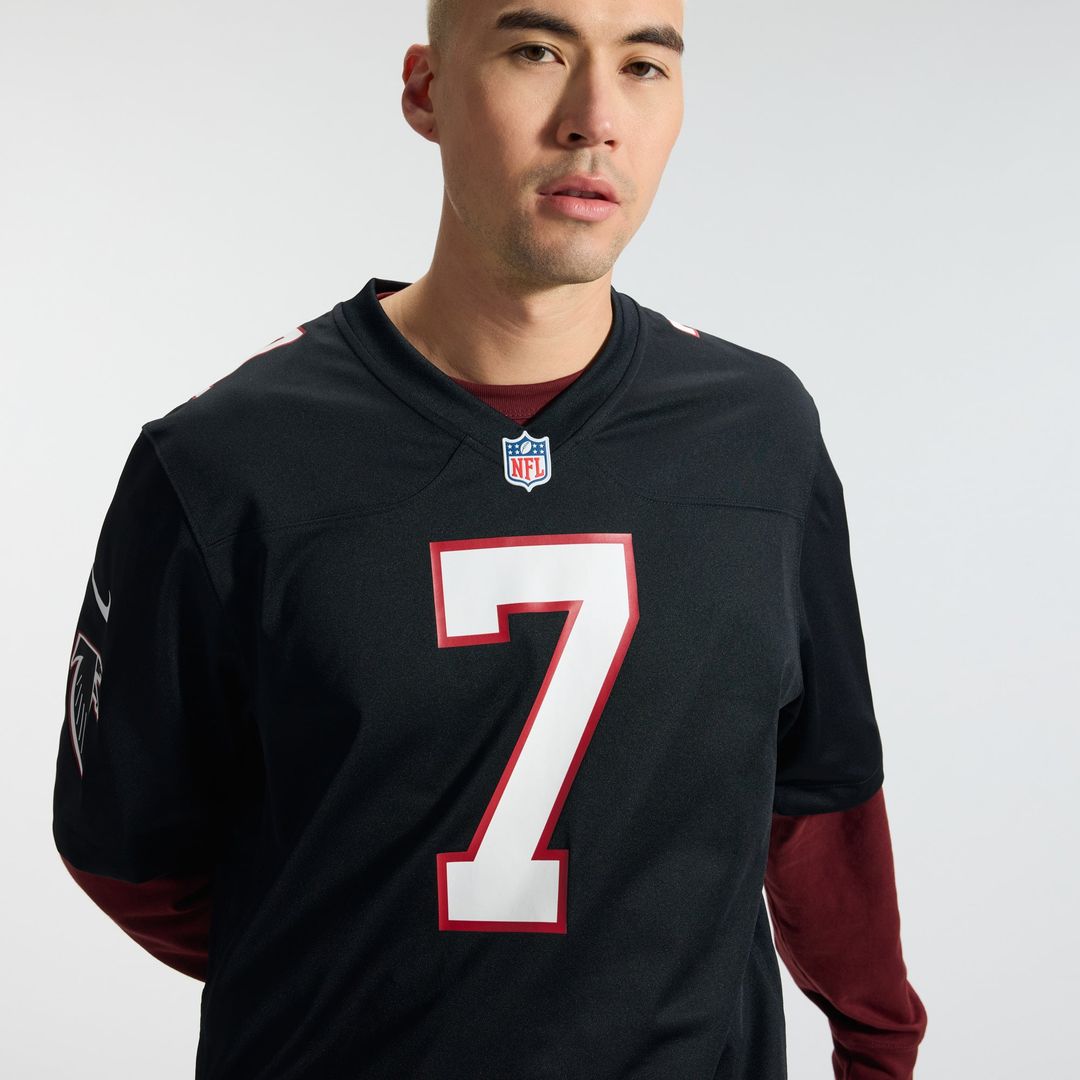Bijan Robinson Atlanta Falcons Throwback Game Jersey - Black