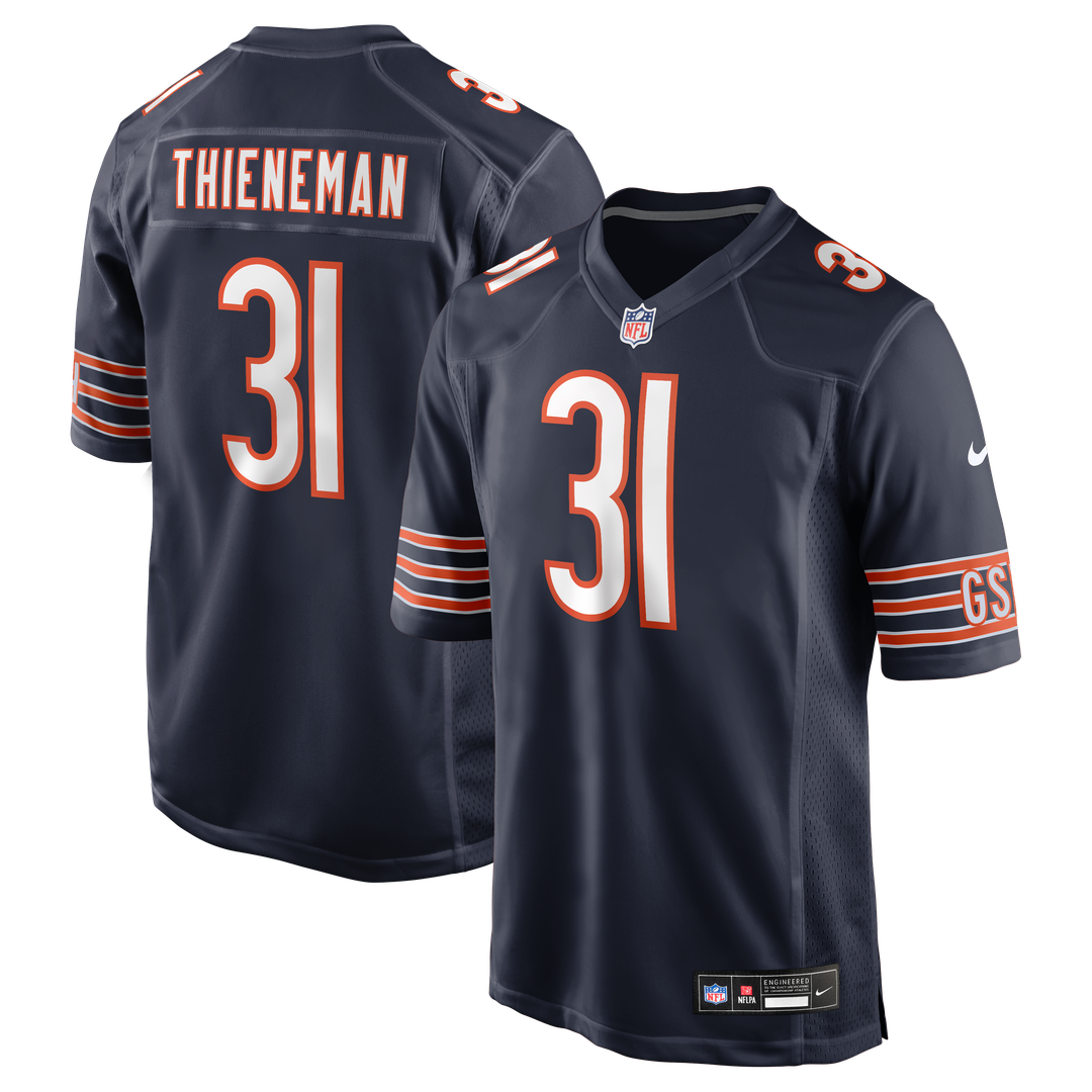 Dillon Thieneman Chicago Bears Game Jersey - Navy