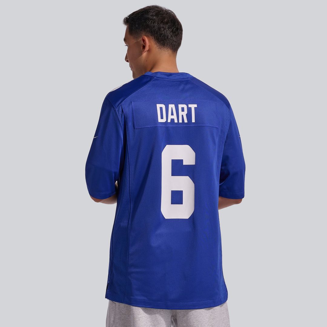 Jaxson Dart New York Giants Game Jersey - Royal Blue