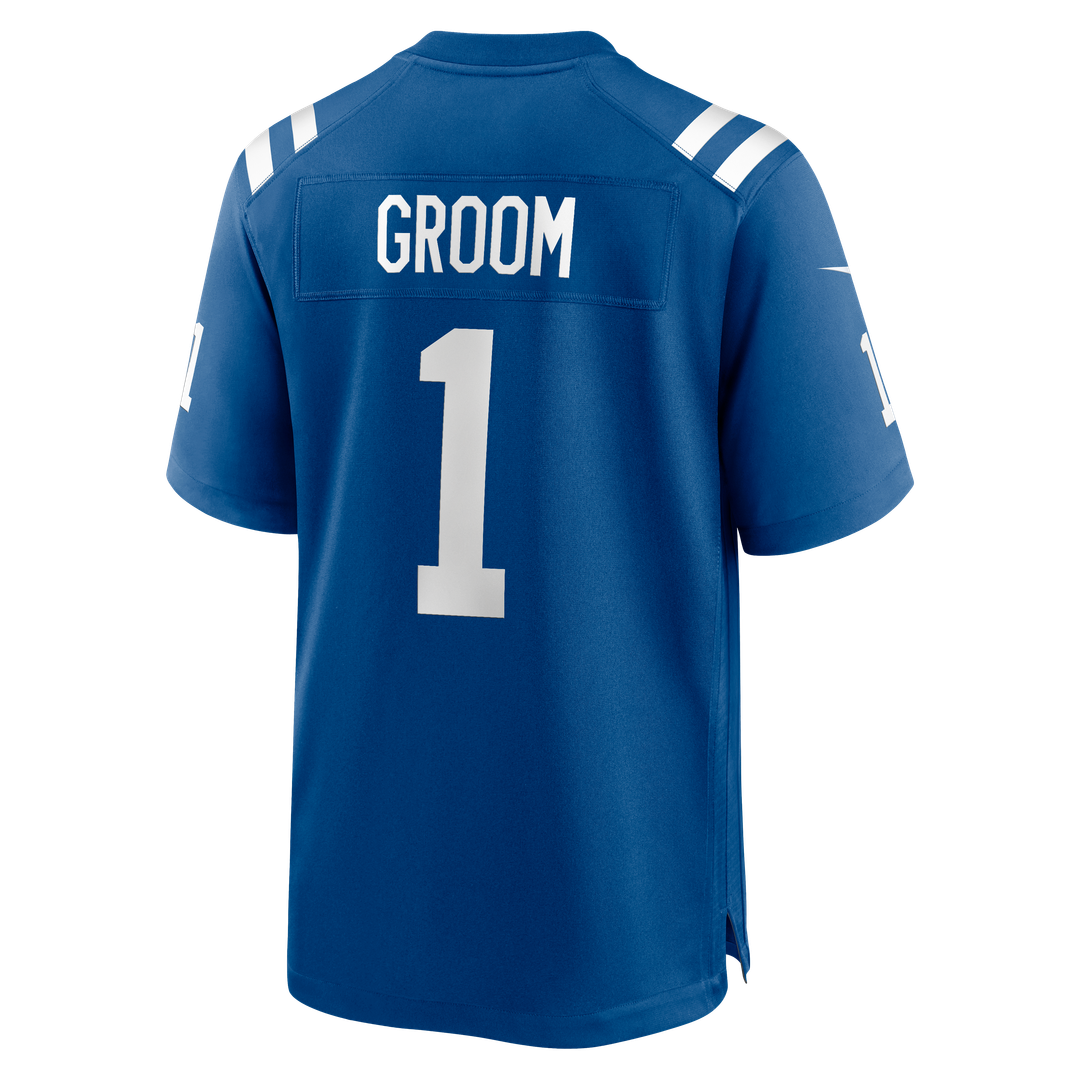 Number 1 Groom Indianapolis Colts Game Jersey - Royal Blue