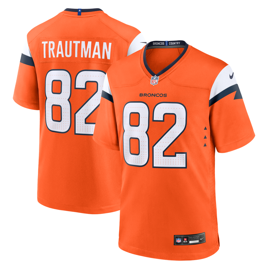 Adam Trautman Denver Broncos Game Jersey - Orange