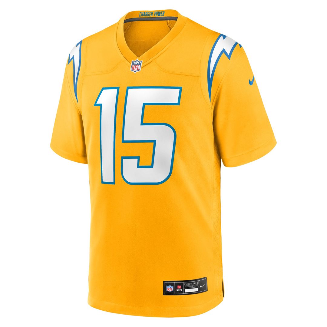 Ladd McConkey Los Angeles Chargers Alternate Charger Power Game Jersey - Gold