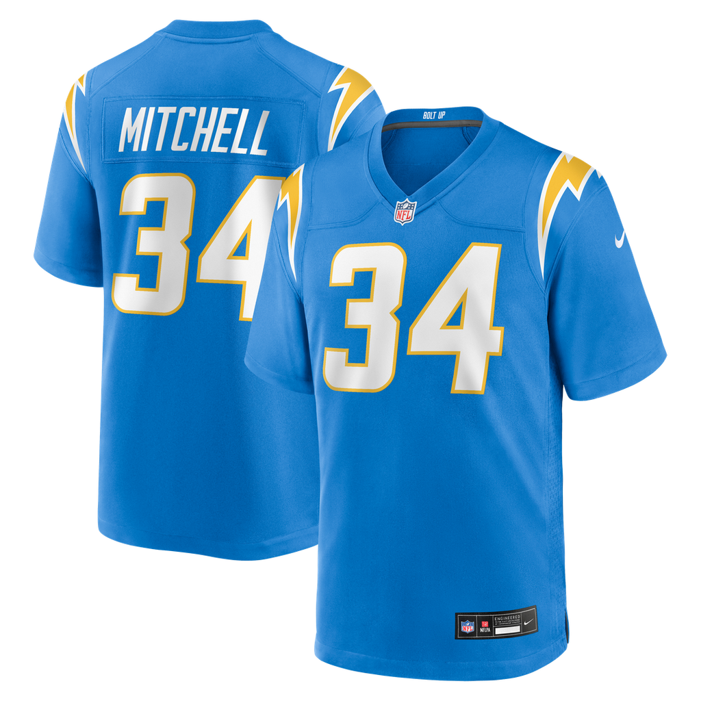 Keaton Mitchell Los Angeles Chargers Game Jersey - Powder Blue