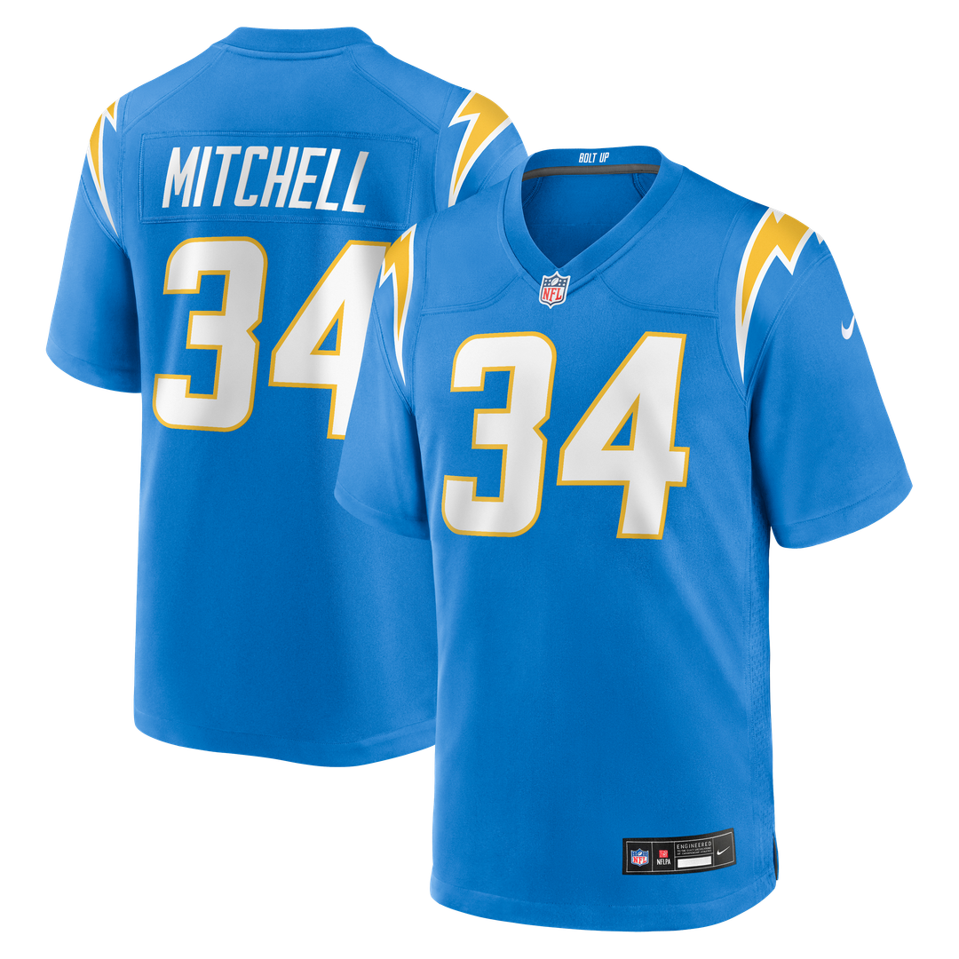 Keaton Mitchell Los Angeles Chargers Game Jersey - Powder Blue