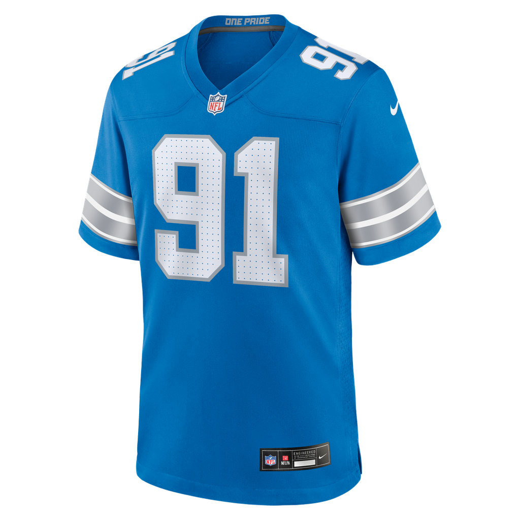 Tyleik Williams Detroit Lions Game Jersey - Blue