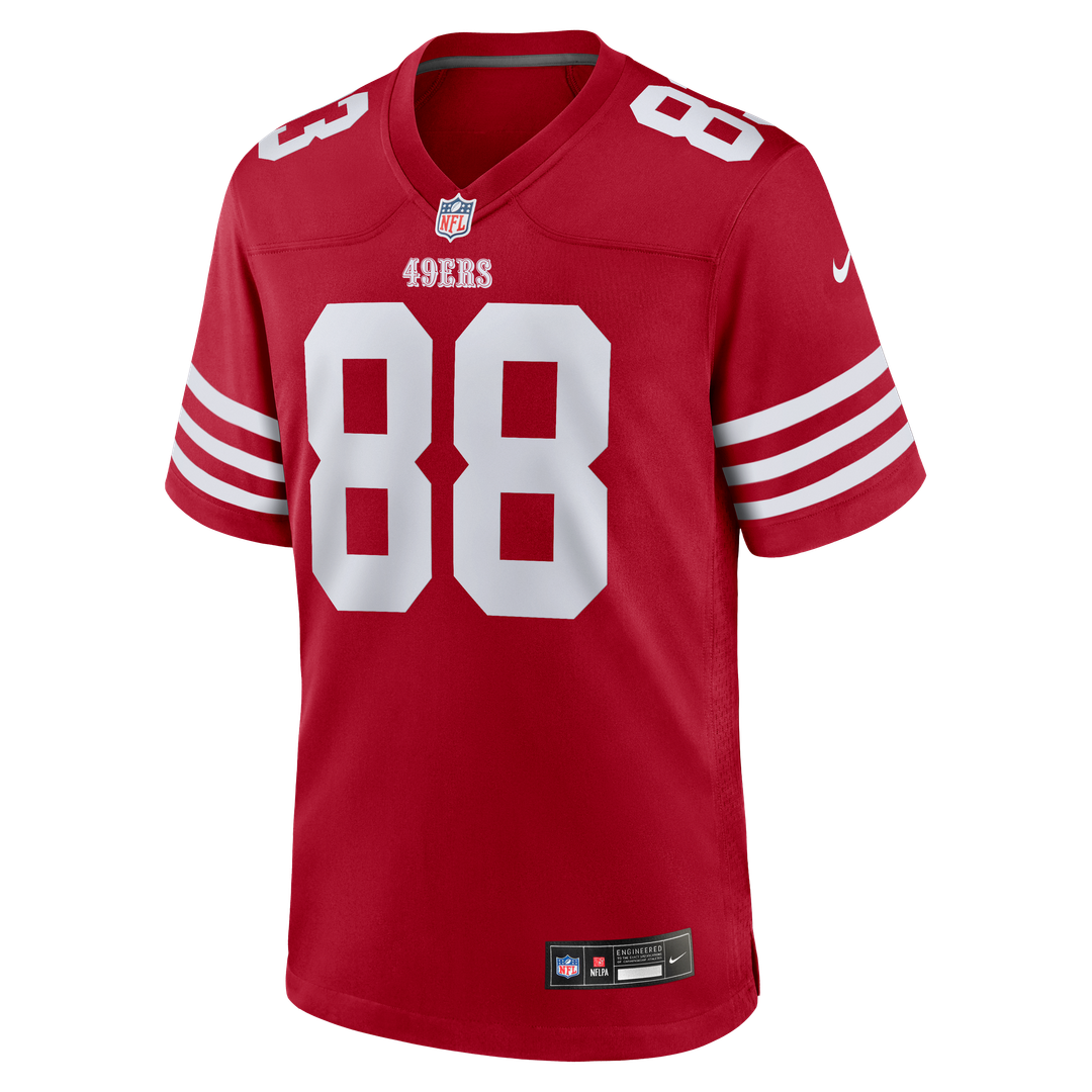 Jake Tonges San Francisco 49ers Game Jersey - Scarlet