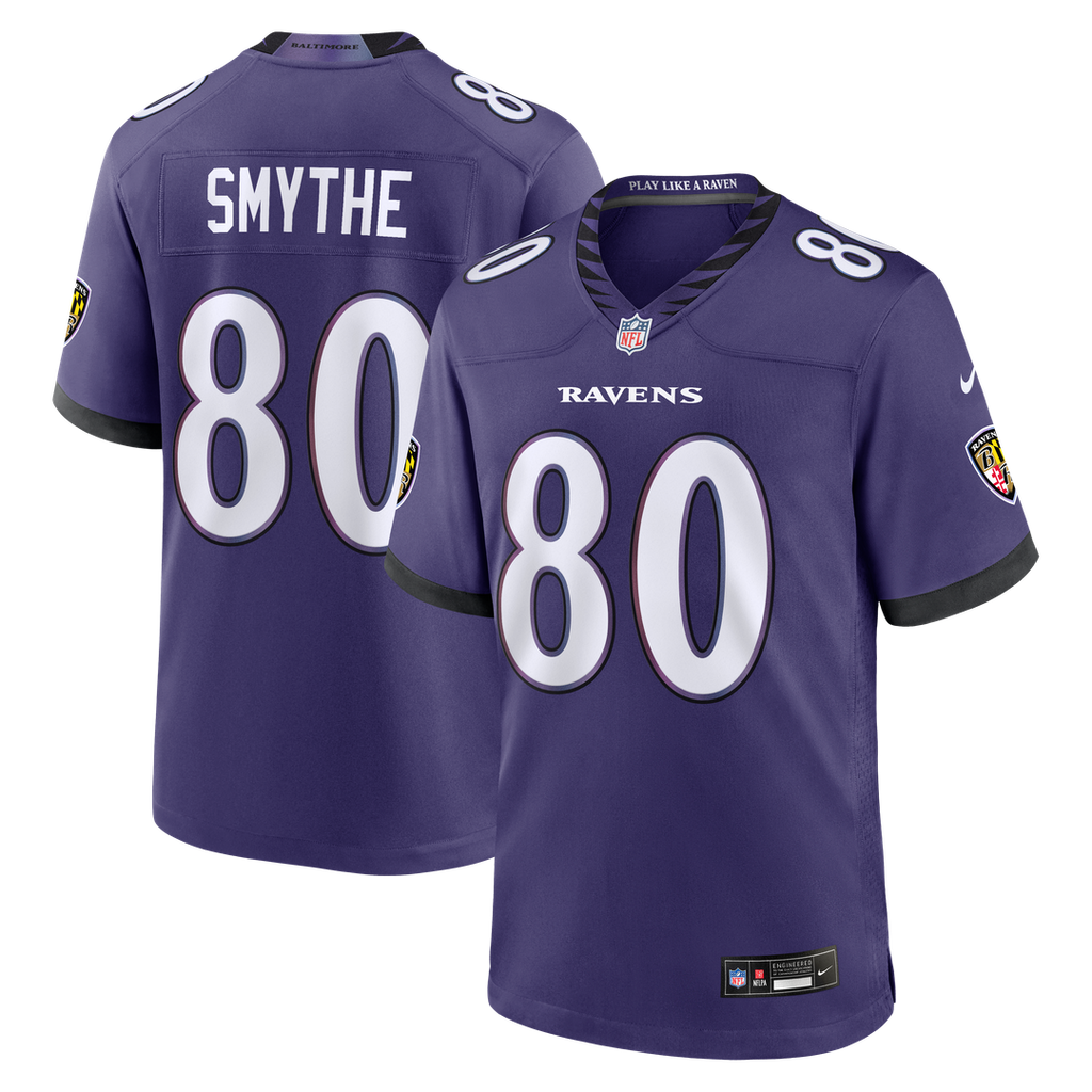 Durham Smythe Baltimore Ravens Game Jersey - Purple