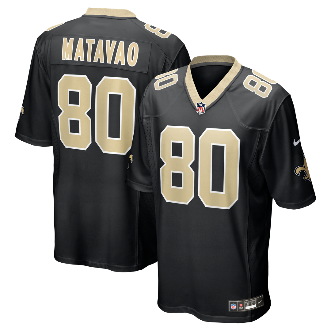 Moliki Matavao New Orleans Saints Game Jersey - Black