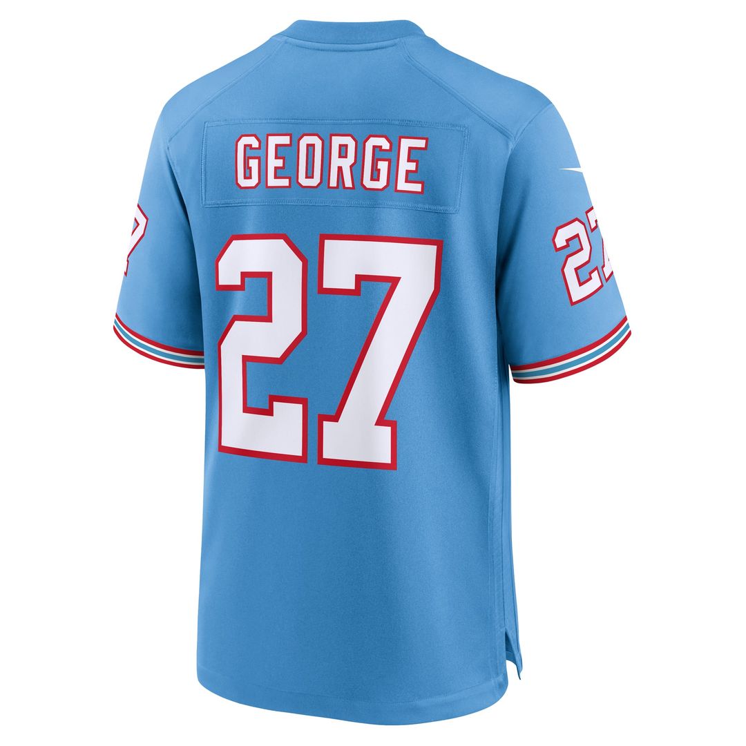 Eddie George Tennessee Titans Alternate Game Jersey - Light Blue