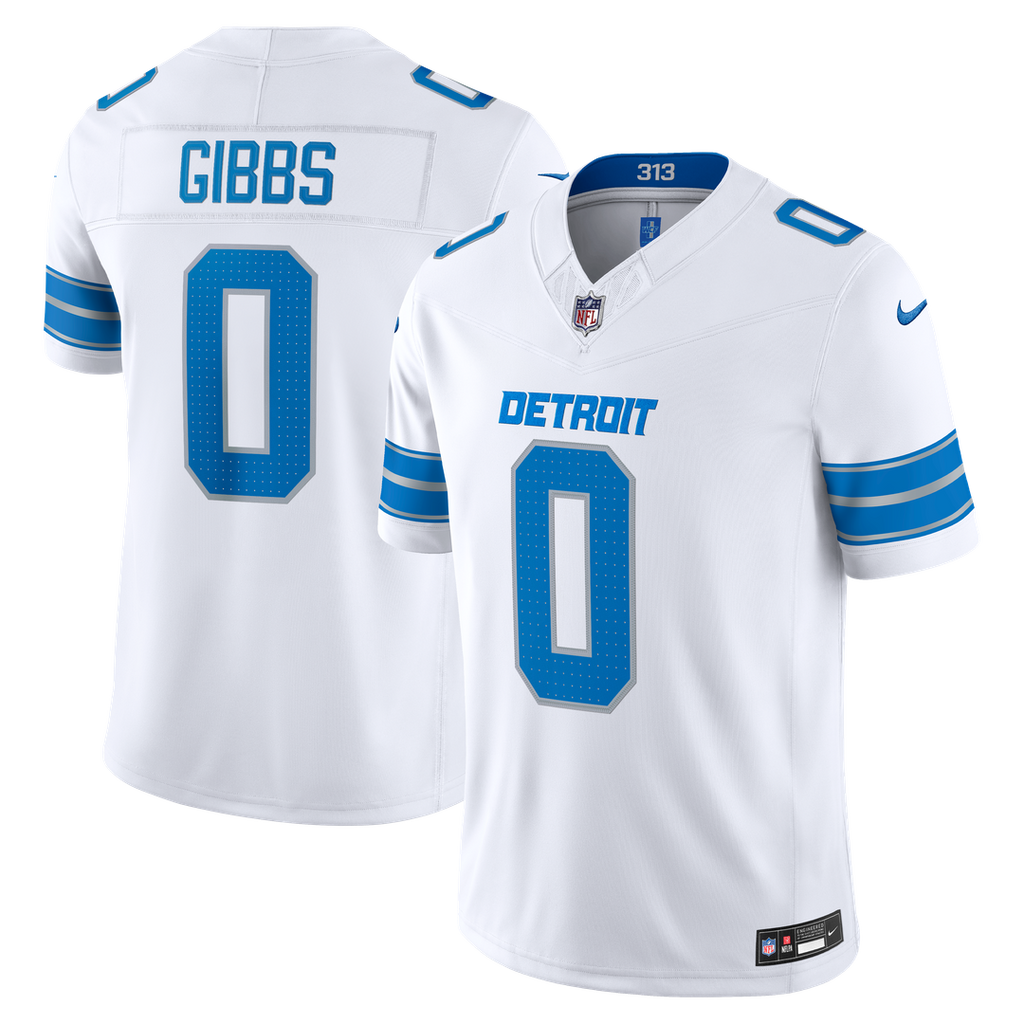 Jahmyr Gibbs Detroit Lions Vapor F.U.S.E. Stitched Limited Jersey - White