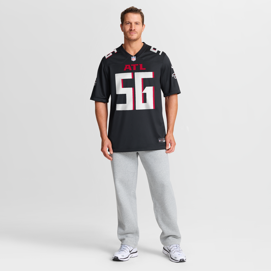 Keith Brooking Atlanta Falcons Game Jersey - Black