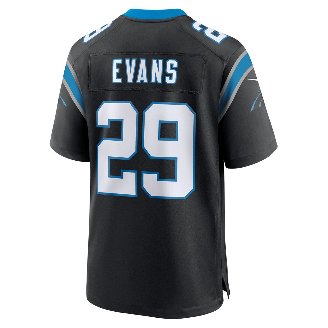 Akayleb Evans Carolina Panthers Game Jersey - Black