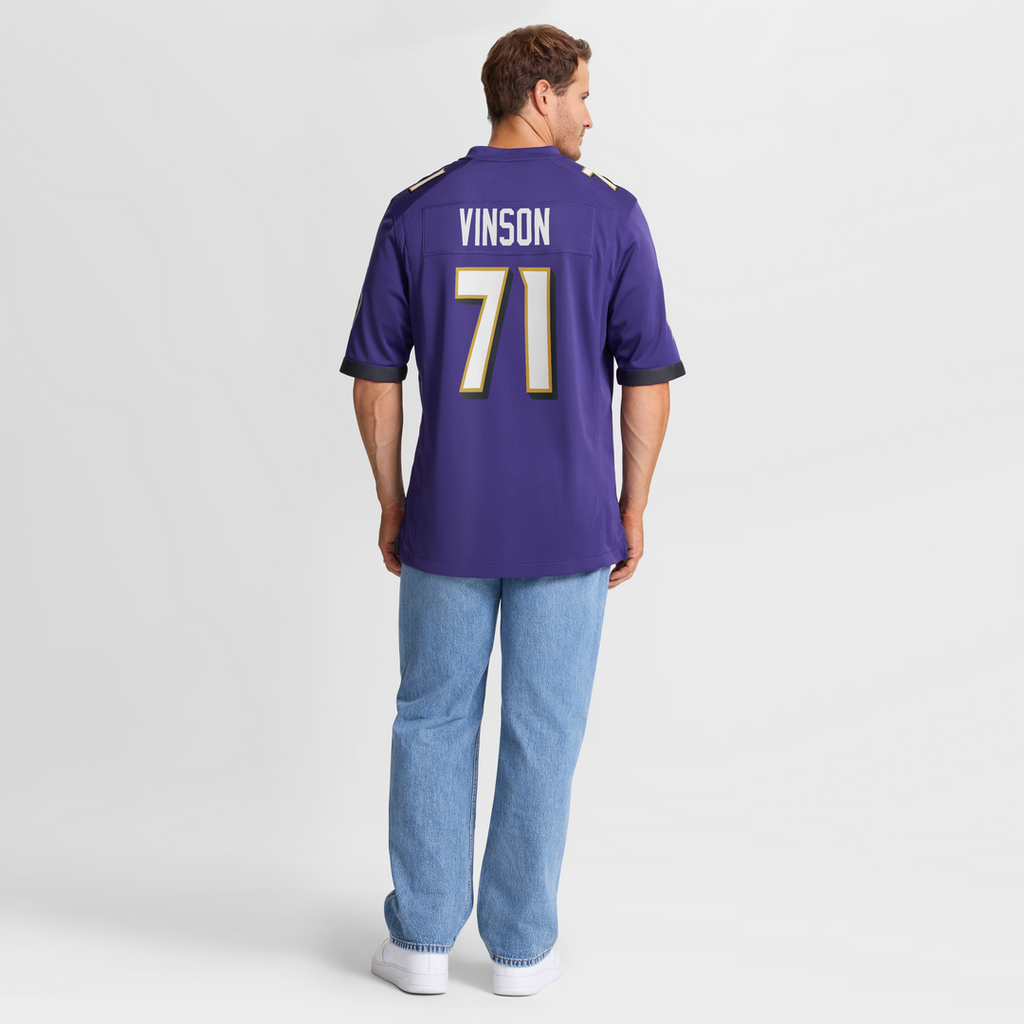 Carson Vinson Baltimore Ravens Game Jersey - Purple