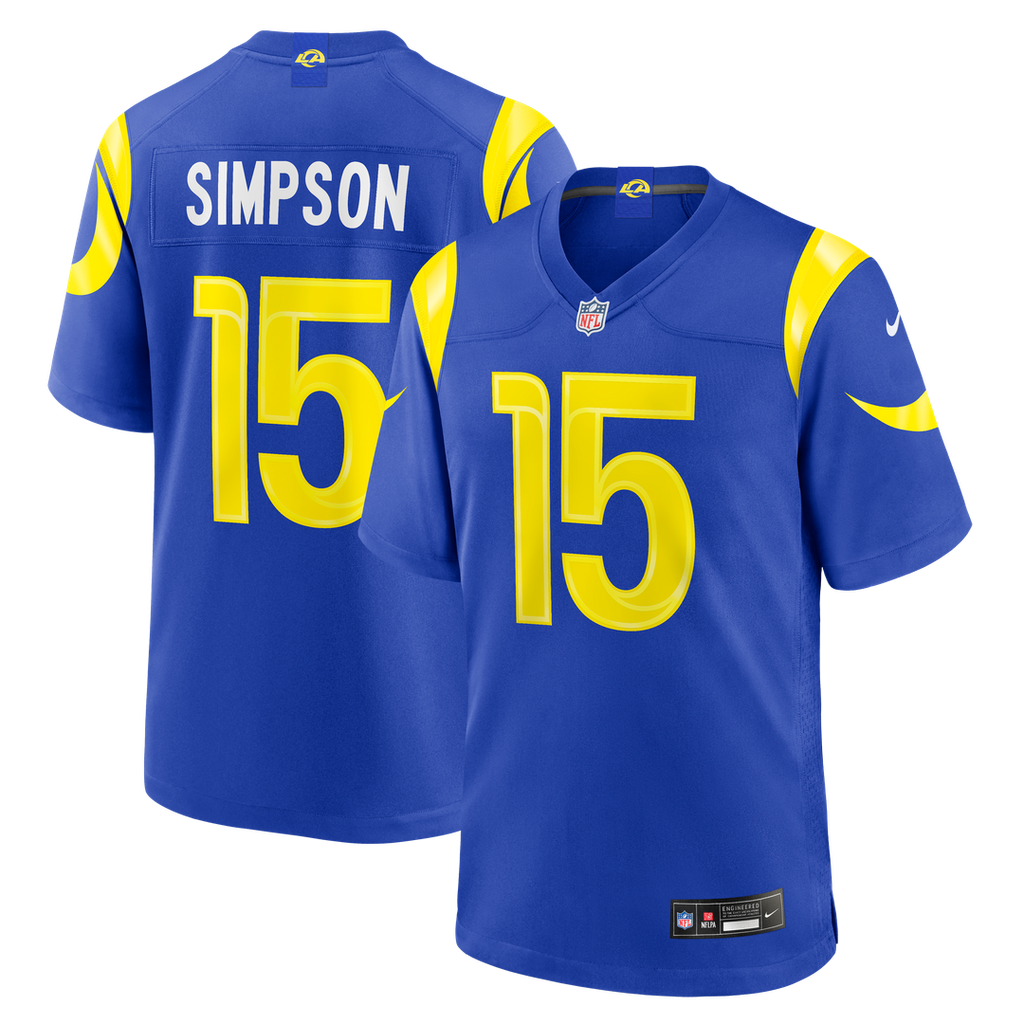 Ty Simpson Los Angeles Rams Game Jersey - Royal Blue