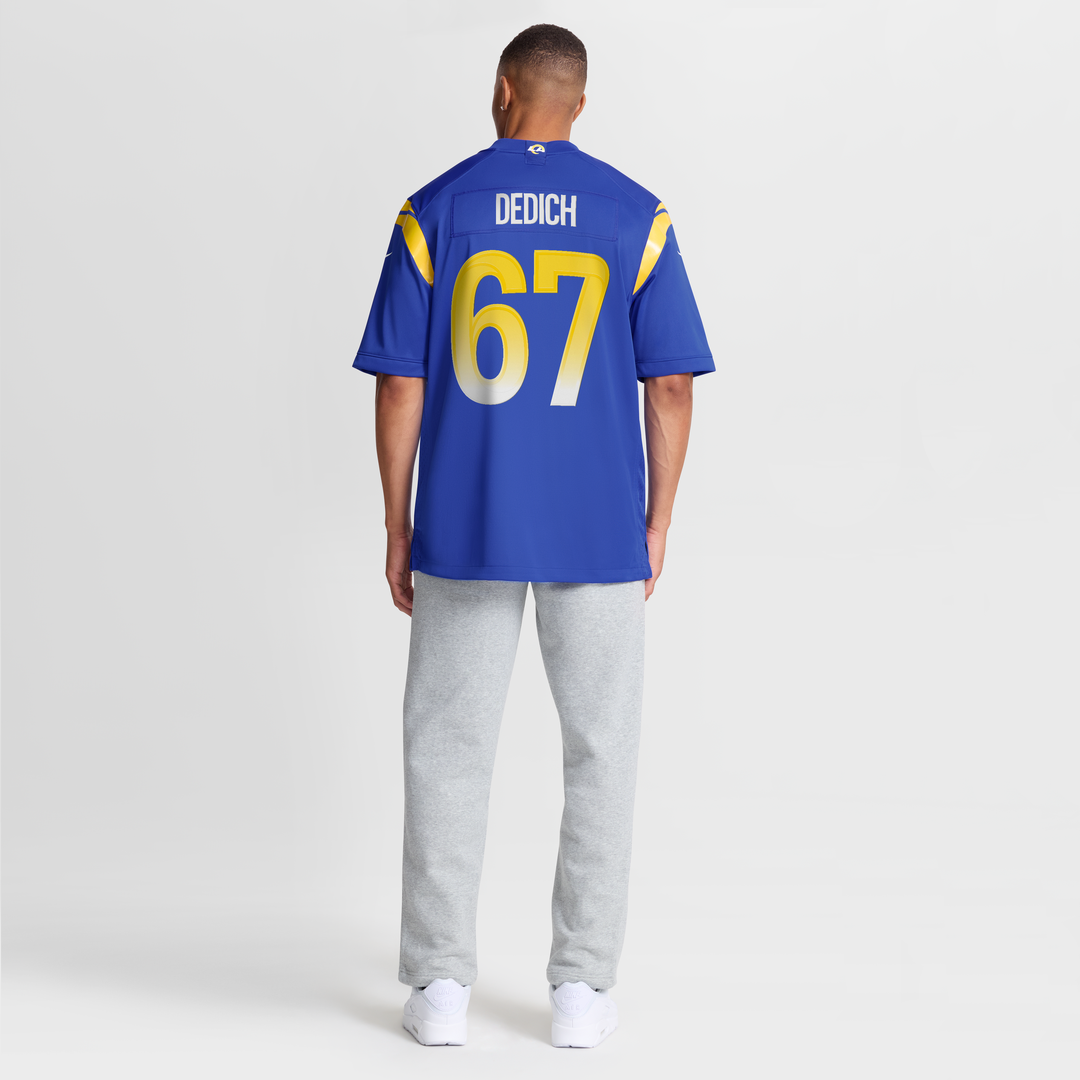 Justin Dedich Los Angeles Rams Game Jersey - Royal Blue