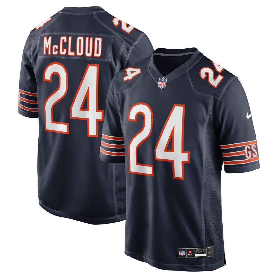Nick McCloud Chicago Bears Game Jersey - Navy