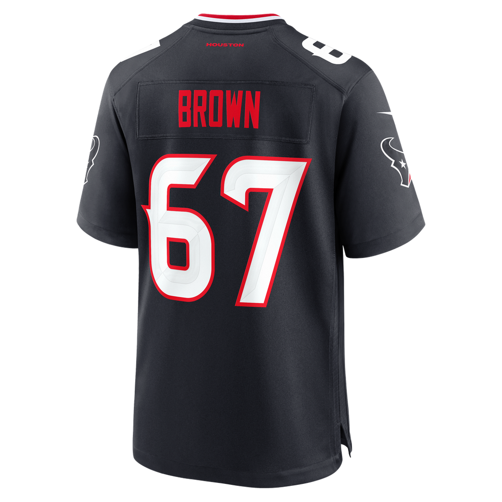 Evan Brown Houston Texans Game Jersey - Navy