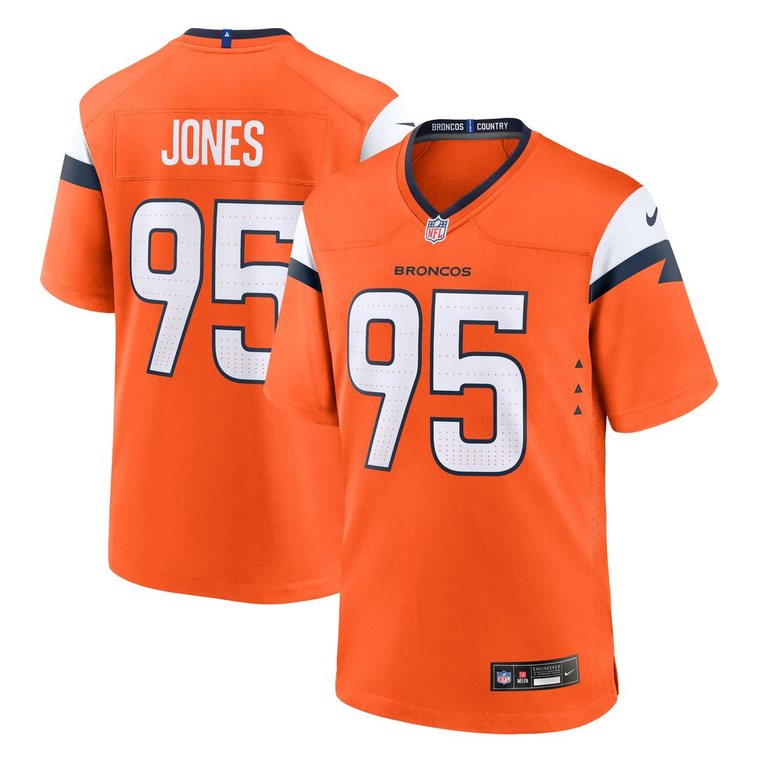 Sai'vion Jones Denver Broncos Game Jersey - Orange