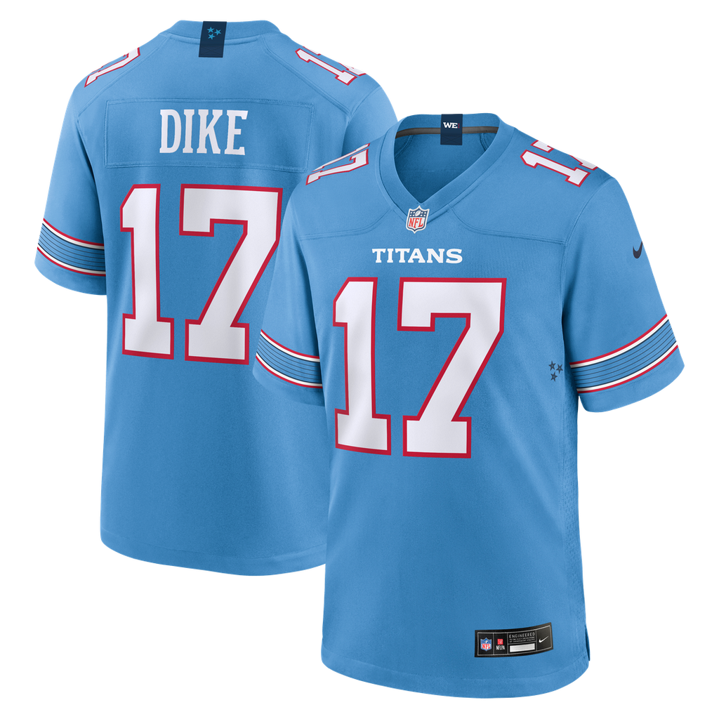 Chimere Dike Tennessee Titans Game Jersey - Light Blue