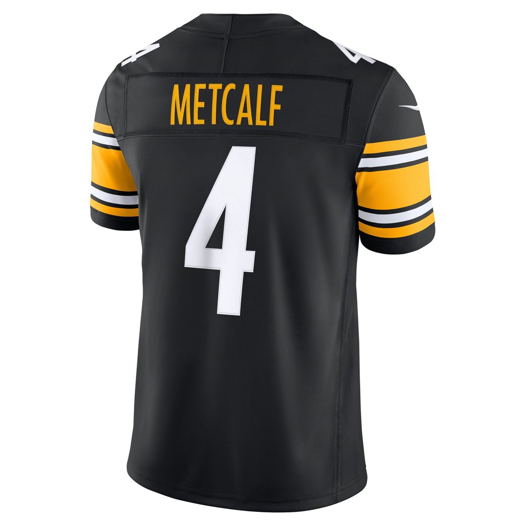 DK Metcalf Pittsburgh Steelers Vapor F.U.S.E. Stitched Limited Jersey - Black
