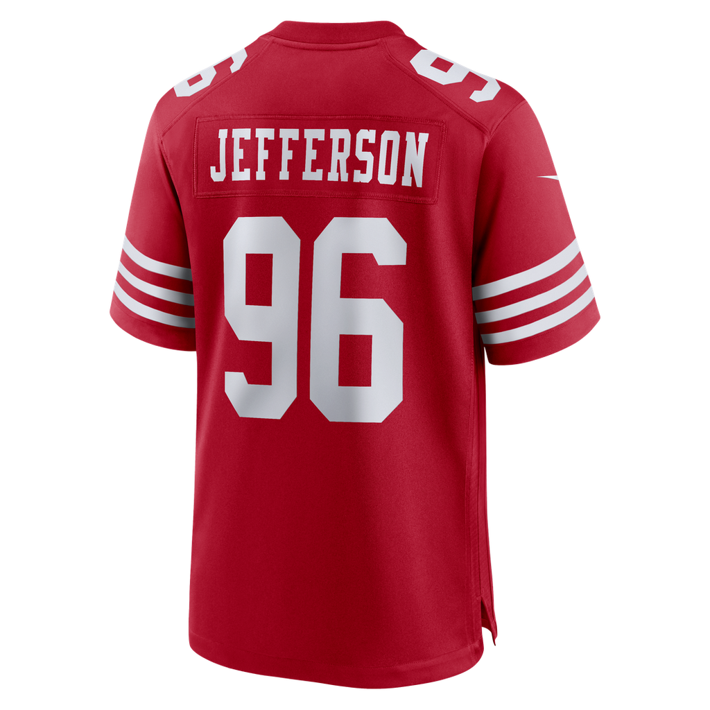 Jordan Jefferson San Francisco 49ers Game Jersey - Scarlet