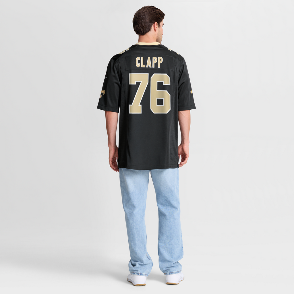 Will Clapp New Orleans Saints Game Jersey - Black