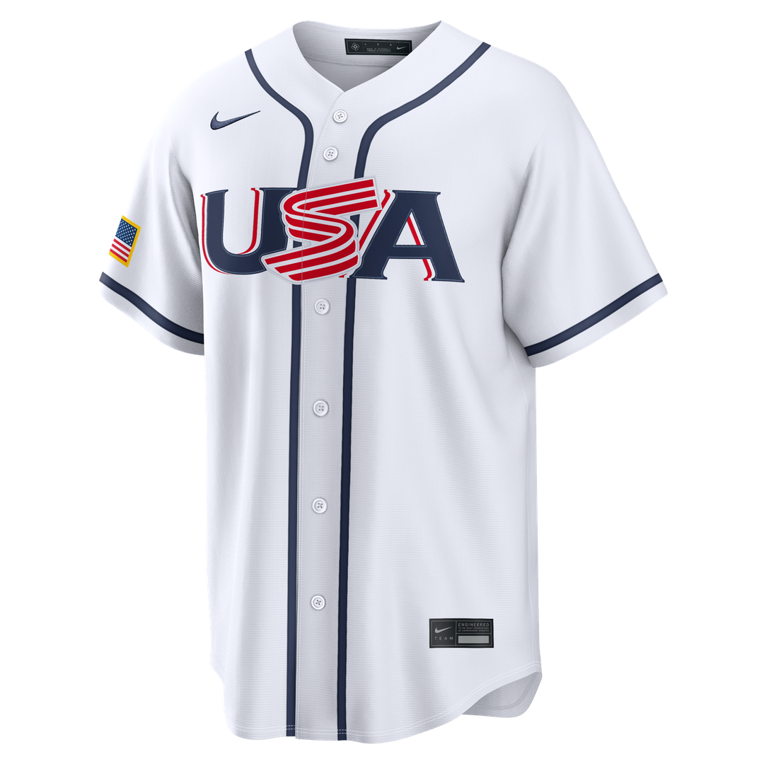 USA Baseball Ernie Clement Nike White 2026 World Baseball Classic Home Stadium Jersey