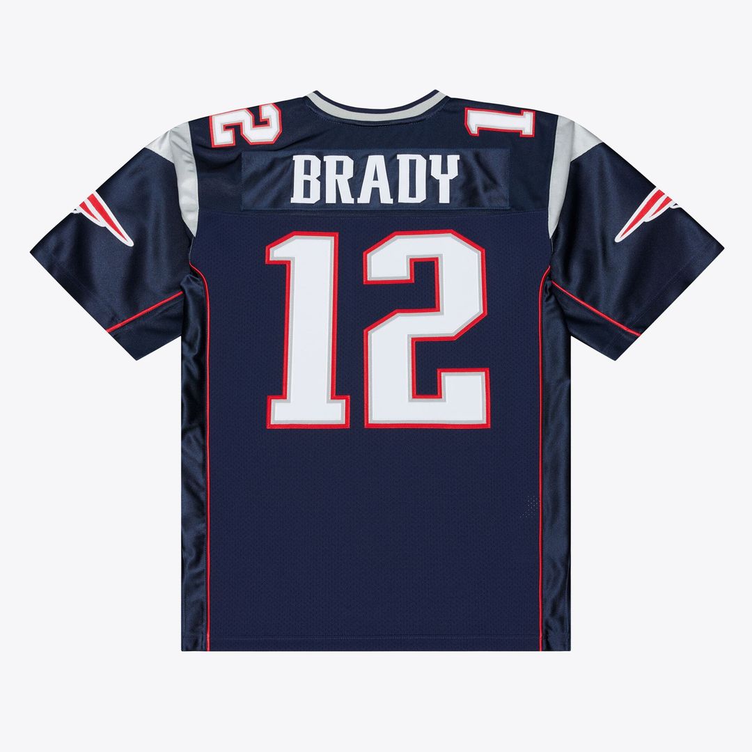 Tom Brady New England Patriots Super Bowl XXXVI Authentic Throwback Jersey - Navy