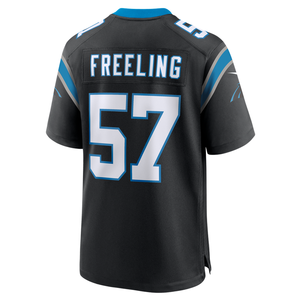 Monroe Freeling Carolina Panthers Game Jersey - Black