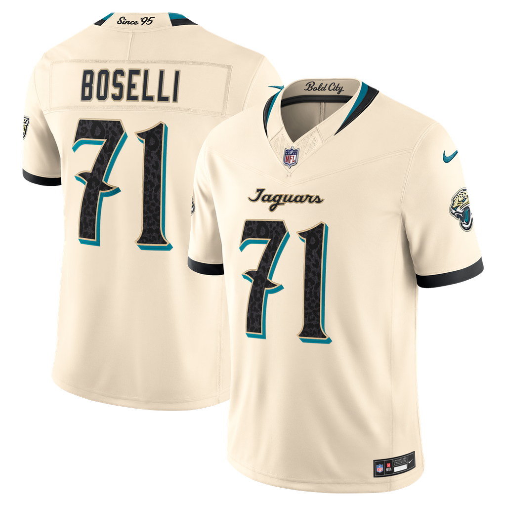 Tony Boselli Jacksonville Jaguars 2026 Rivalries Collection Stitched Limited Jersey - Natural