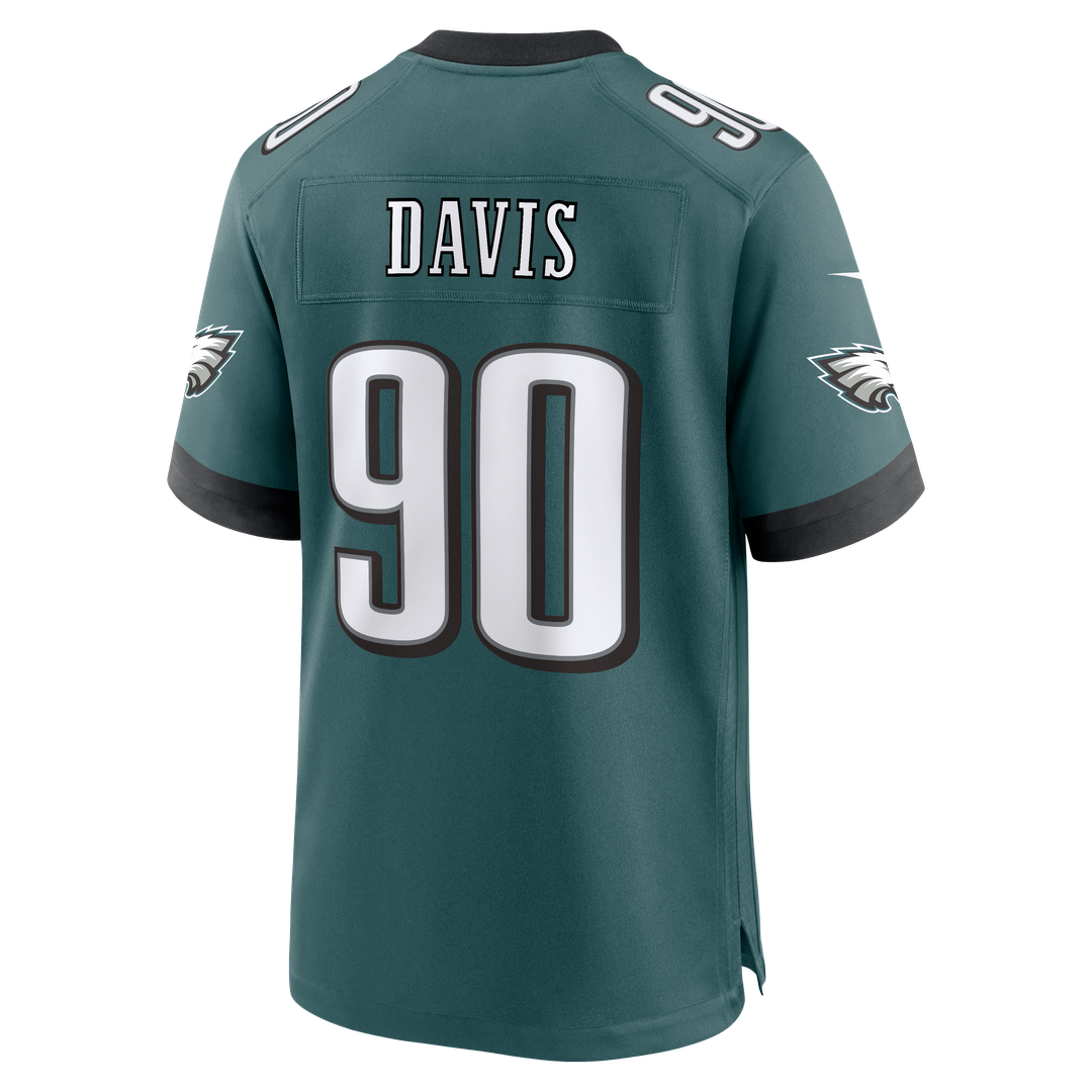 Jordan Davis Philadelphia Eagles Game Jersey - Midnight Green