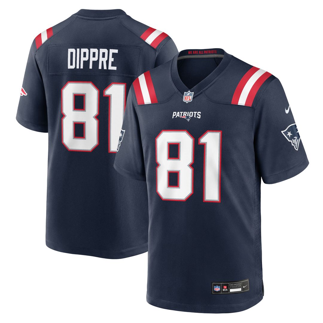 CJ Dippre New England Patriots Game Jersey - Navy