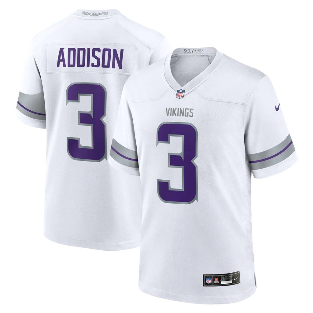 Jordan Addison Minnesota Vikings Alternate Game Jersey - White