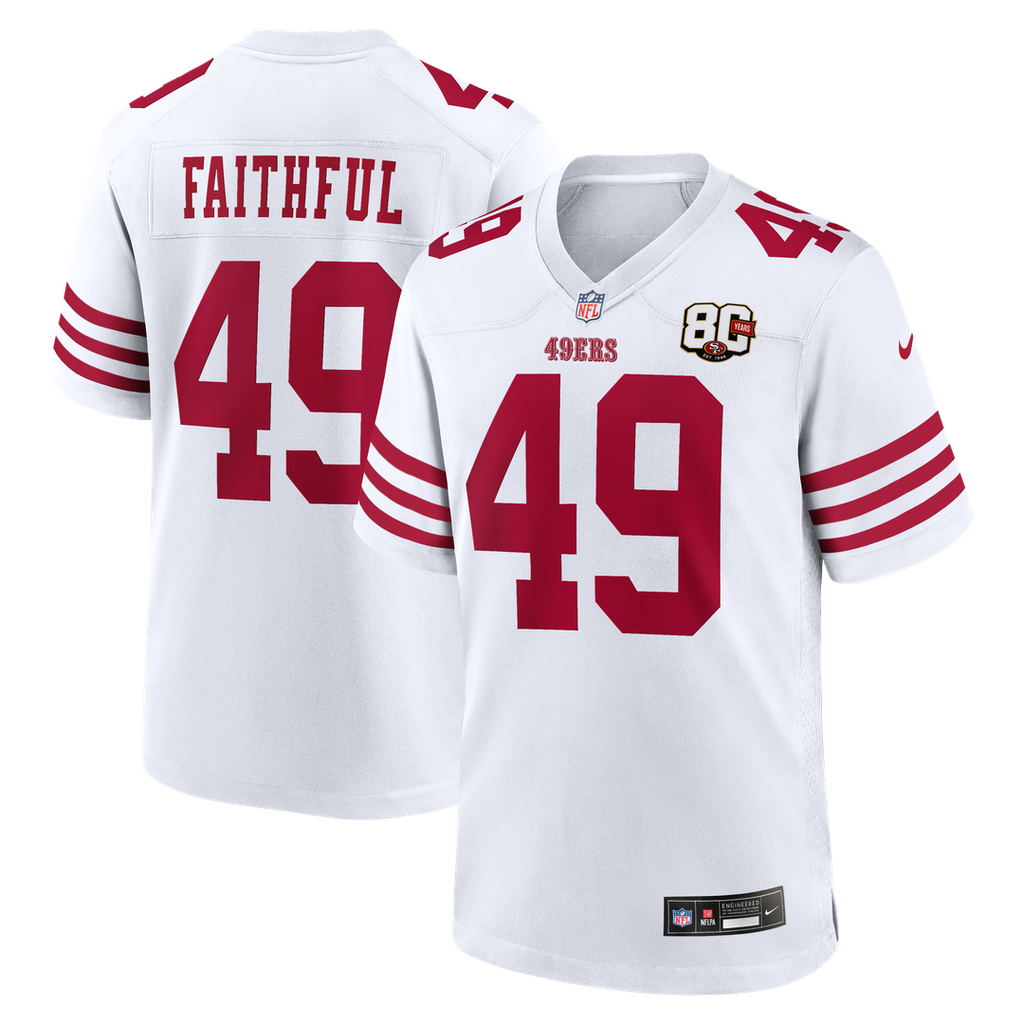 The Faithful San Francisco 49ers 80th Anniversary Game Jersey - White