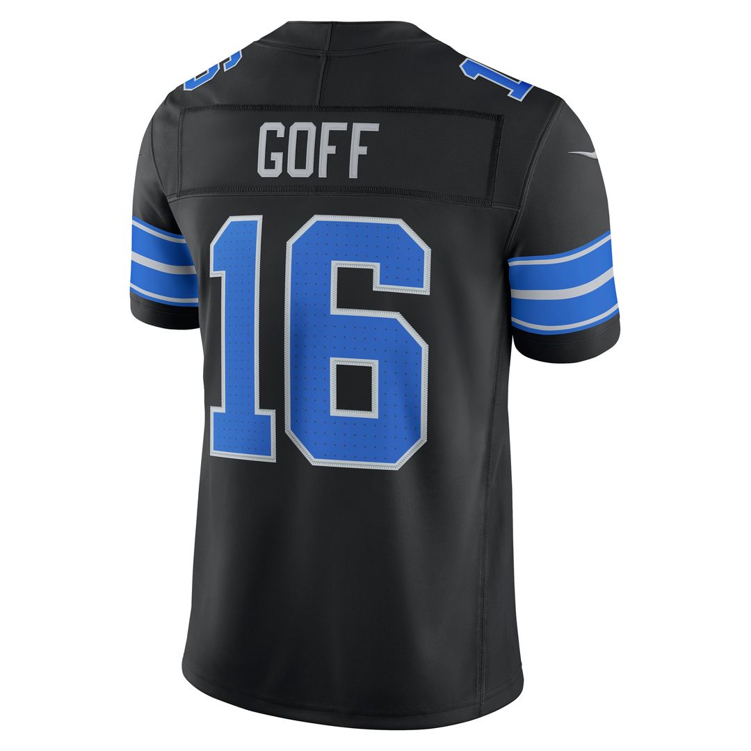 Jared Goff Detroit Lions Alternate Vapor F.U.S.E. Stitched Limited Jersey - Black