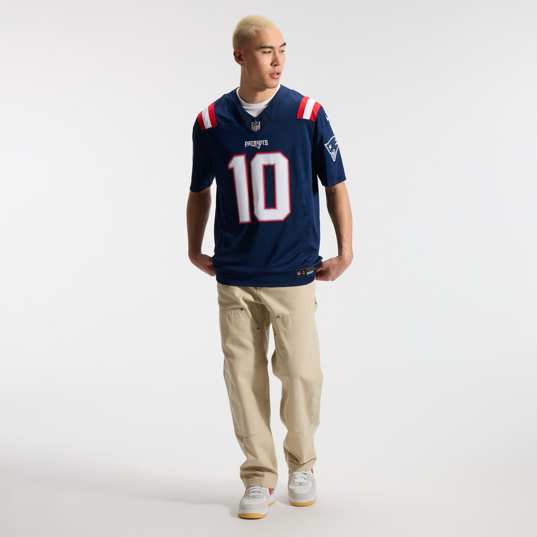 Drake Maye New England Patriots Vapor F.U.S.E. Stitched Limited Jersey - Navy