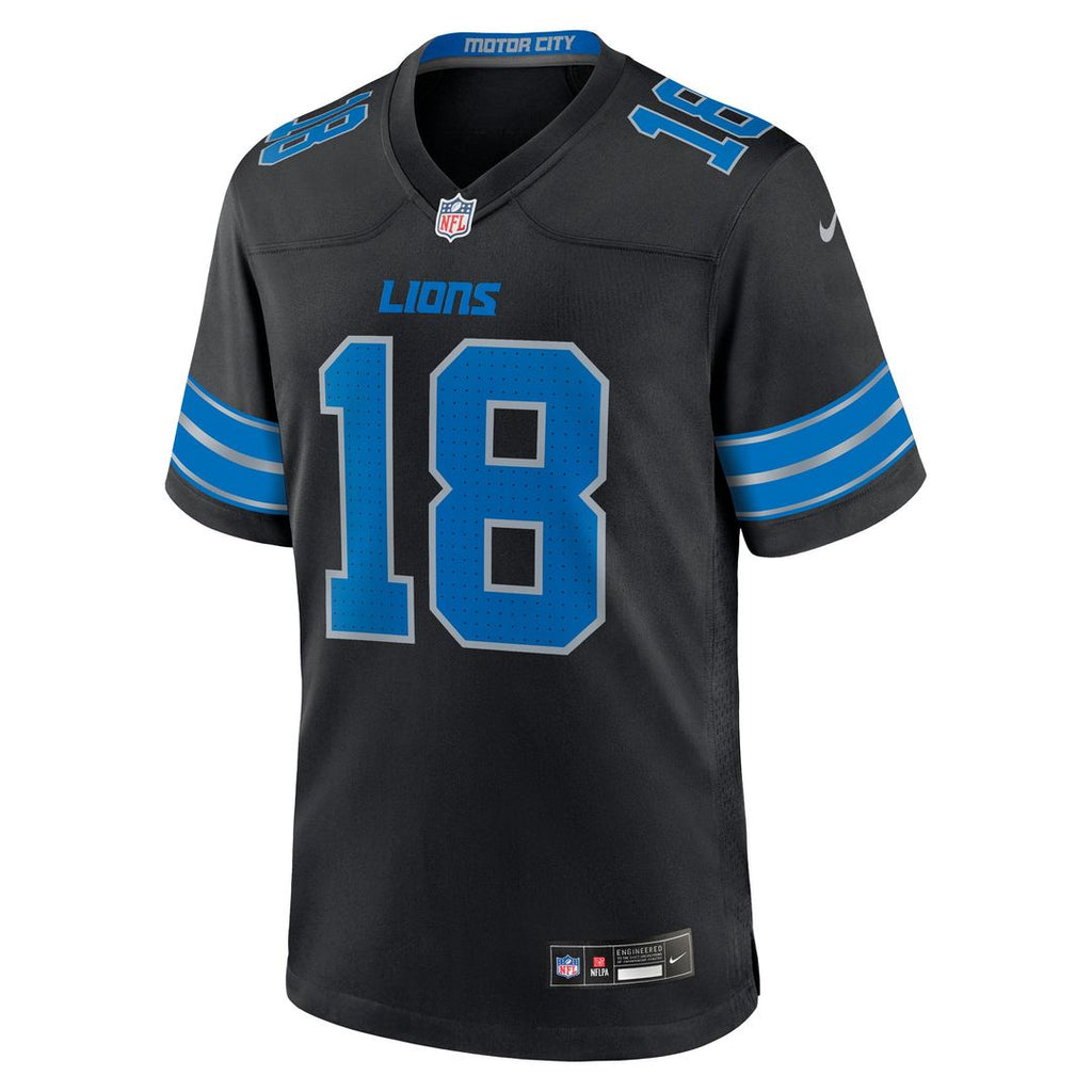 Isaac TeSlaa Detroit Lions Alternate Game Jersey - Black
