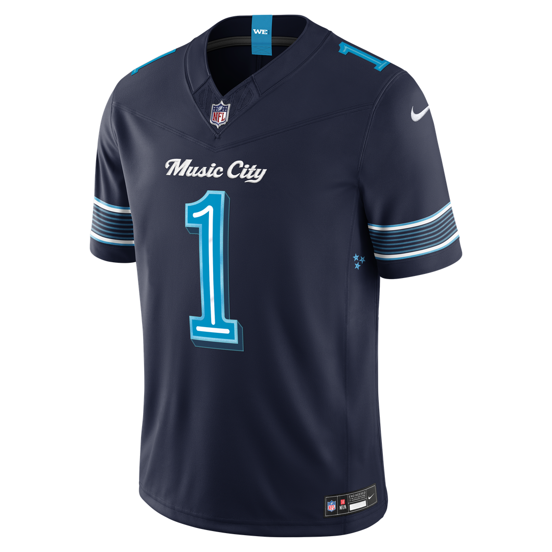 Cameron Ward Tennessee Titans 2026 Rivalries Collection Stitched Limited Jersey - Navy