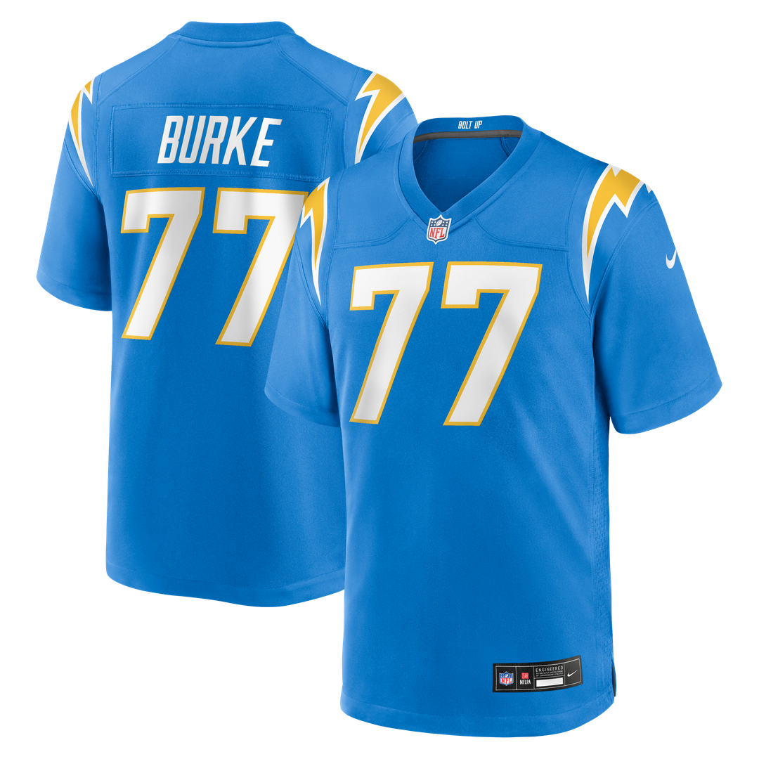 Travis Burke Los Angeles Chargers Game Jersey - Powder Blue