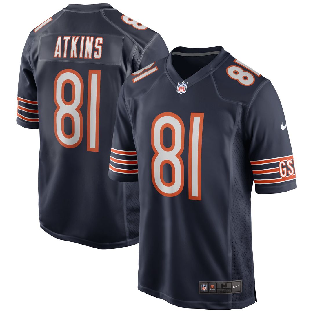 Doug Atkins Chicago Bears Game Jersey - Navy