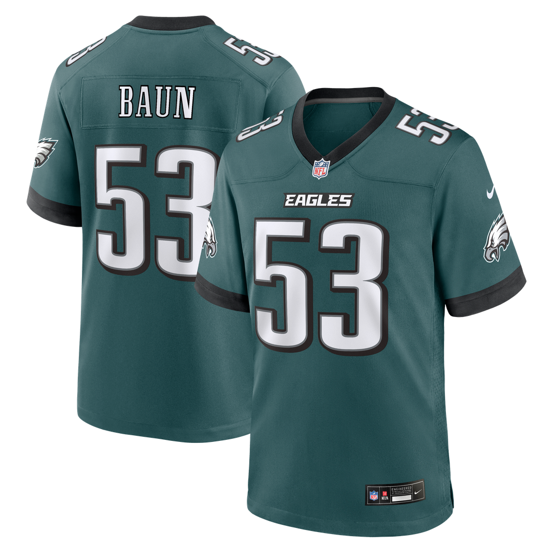 Zack Baun Philadelphia Eagles Game Jersey - Midnight Green