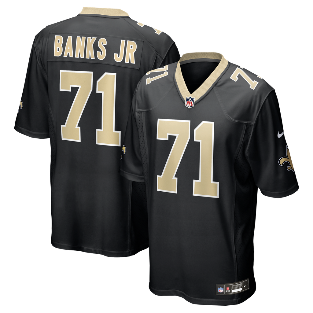 Kelvin Banks Jr. New Orleans Saints Game Jersey - Black