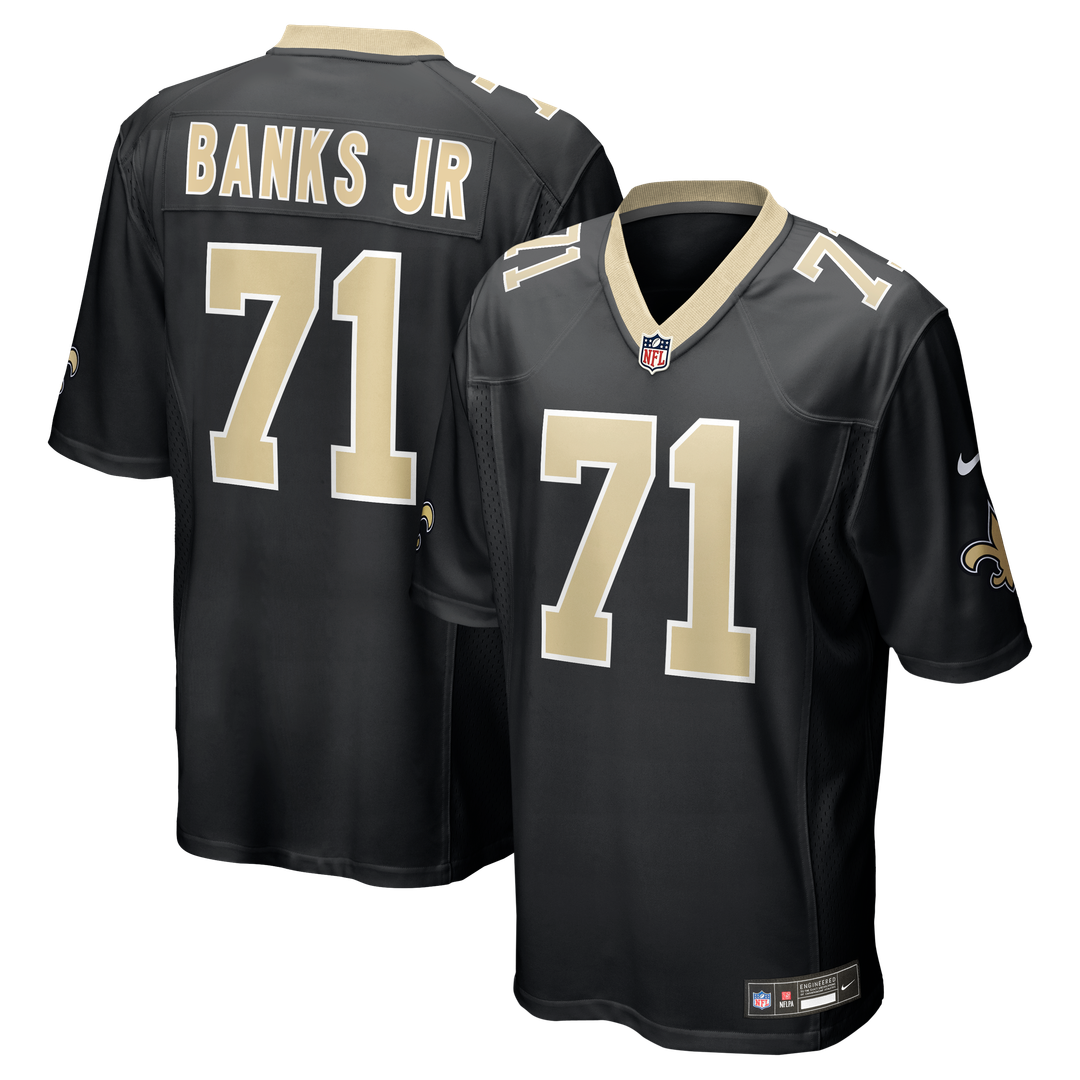 Kelvin Banks Jr. New Orleans Saints Game Jersey - Black
