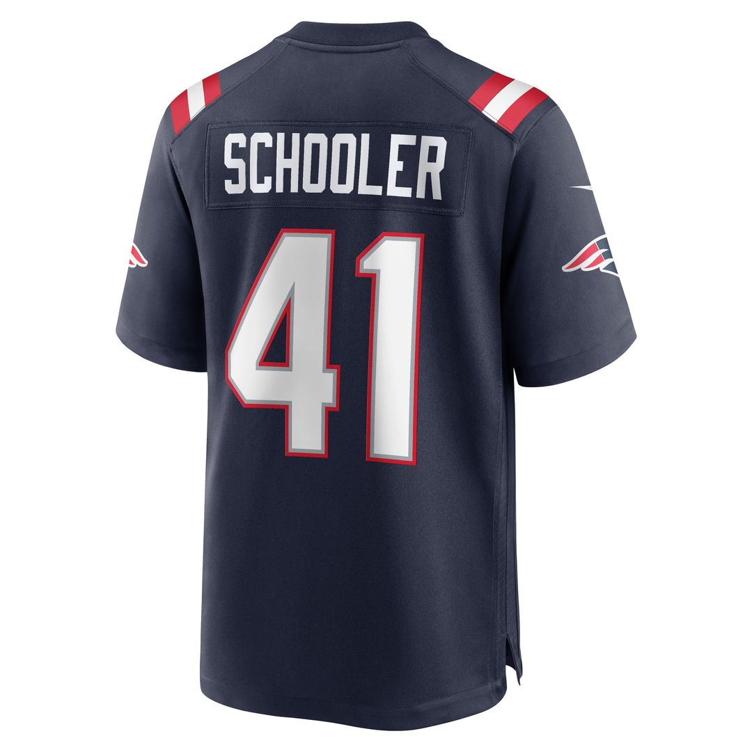 Brenden Schooler New England Patriots Game Jersey - Navy